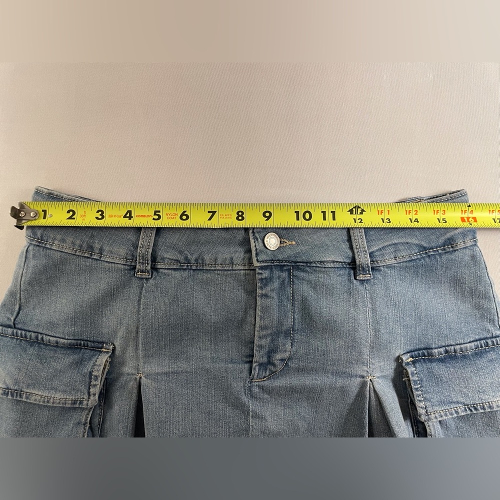 Wild Fable Denim Pleated Mini Cargo Skort Blue Size 8 - Picture 6 of 10